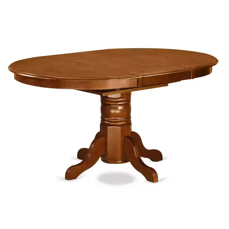 Dining Room Set-Oval Table With Leaf And 6 Dining Chairs