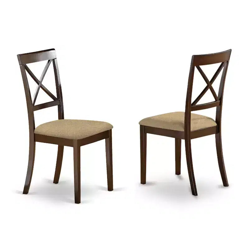 Parfait Dining Room Set Square Table With Kitchen Chairs Cappuccino Finish
