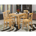Asian Hardwood Pub Table Set Square Style Table And Chairs
