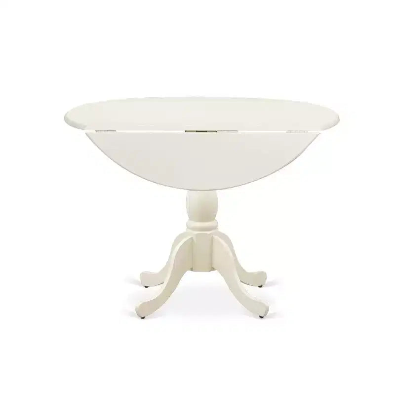 HomeStock Linen White Round Dining Table Set with 2 Chairs
