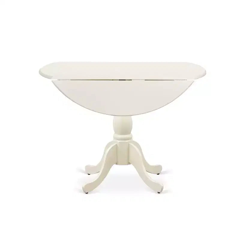 HomeStock Linen White Round Dining Table Set with 2 Chairs