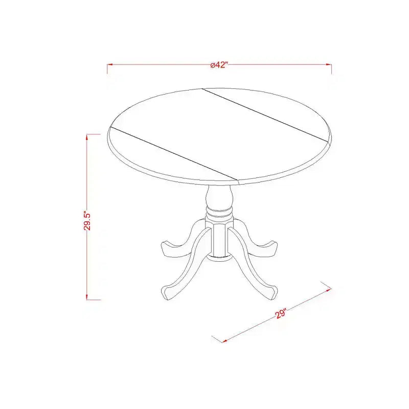 HomeStock Linen White Round Dining Table Set with 2 Chairs
