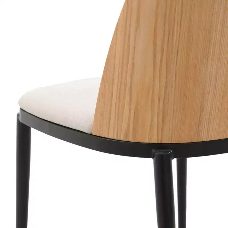 LeisureMod Verve 5-Piece Dining Set - 36 Round MDF Top Table, 4 Leather Dining Side Chairs