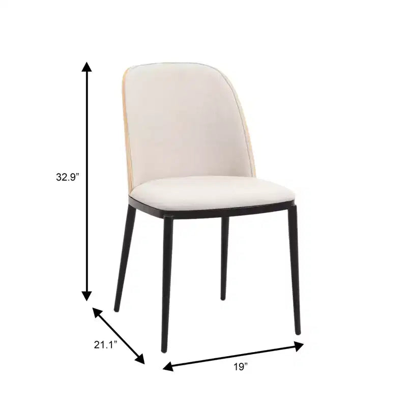 LeisureMod Verve 5-Piece Dining Set - 36 Round MDF Top Table, 4 Leather Dining Side Chairs