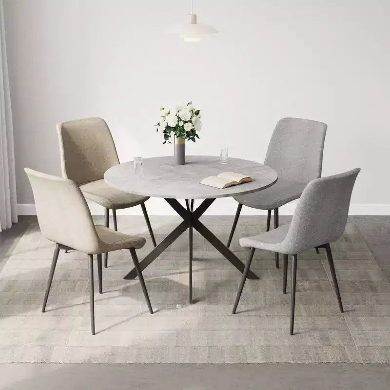 EROMMY 47.2 Round Dining Table Set, Modern Kitchen Table Wit 4 Chairs
