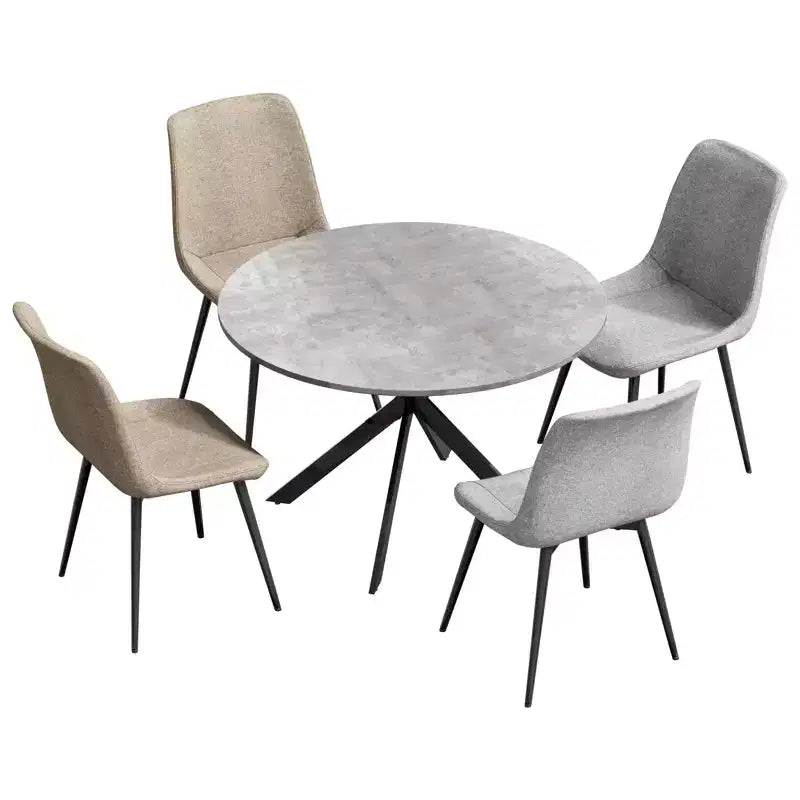 EROMMY 47.2 Round Dining Table Set, Modern Kitchen Table Wit 4 Chairs