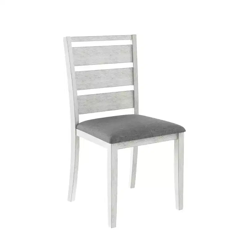 VECELO Rustic 5-Piece Dining Table Set, Rubber Wood Square Table with Shelf and 4 Armless Upholstered Dining Chairs for Kitchen, Gray