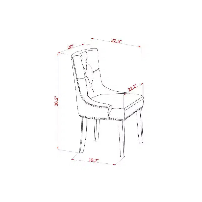 HomeStock Round Dining Room Set - Small Dining Table And four Dinette Chairs, Mahogany