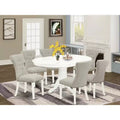 HomeStock Dinette Set Table With Leaf And Dining Chairs