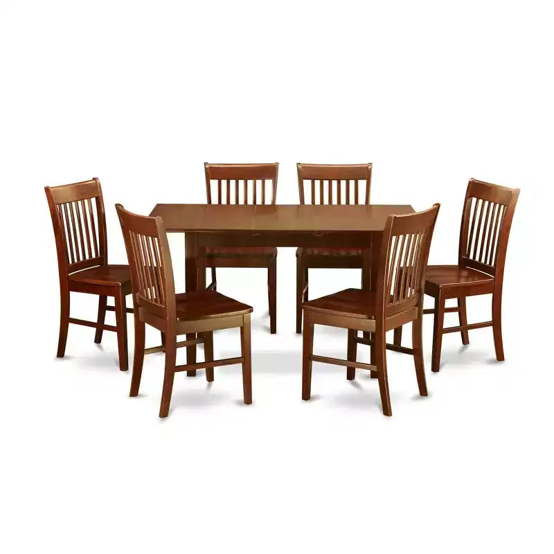 HomeStock Dinette Set Table With Leaf And Dining Chairs