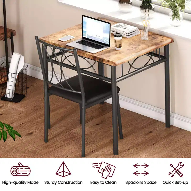 Garvee Dining Table Set, Dining Table Set: Small Rectangle Table & Chairs for Kitchens, Dining Room