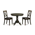 HomeStock Belmont Kitchen Table Set- Table Plus 2 Dining Chairs, Cappuccino