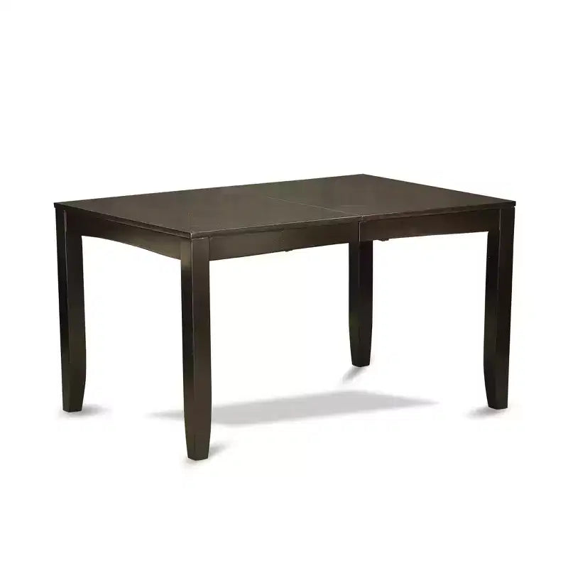HomeStock Belmont Dining Room Set-Dining Table With Leaf Plus Kitchen Chairs, Cappuccino