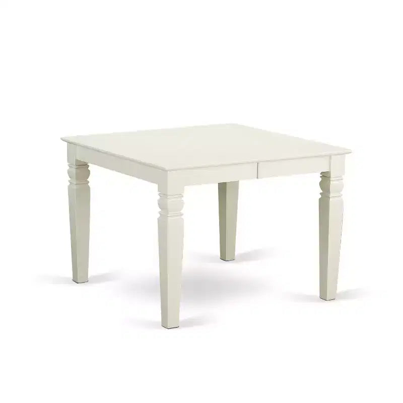 HomeStock Belmont 6PC Rectangular 42/60 inch Table with 18 In Leaf and 4 Double X back Chairs plus one bench