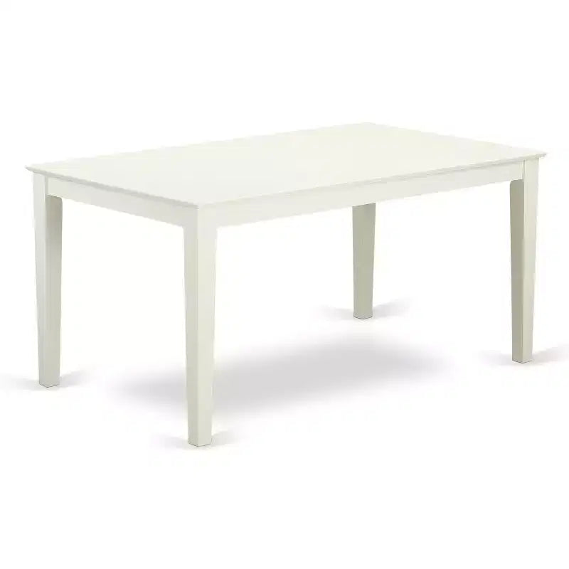 HomeStock Belmont 5 Piece dining for 6-Dining room table and 2 Chairs and 2 Benches in Linen White