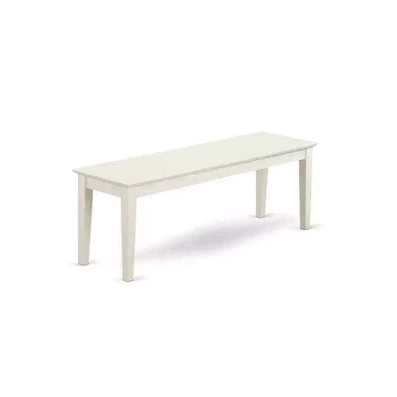 HomeStock Belmont 5 Piece dining for 6-Dining room table and 2 Chairs and 2 Benches in Linen White