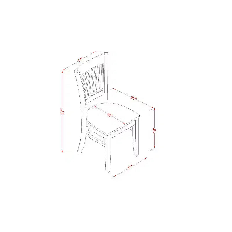 HomeStock Belmont Dining Room Set - Small Dining Table And Dinette Chairs