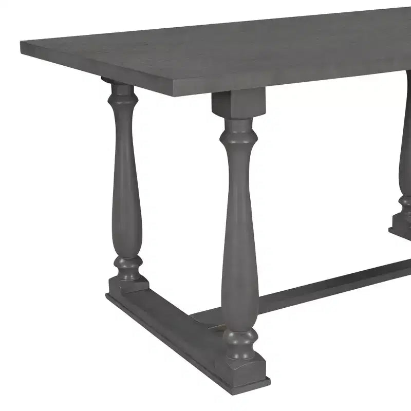 Dining Table Set for 6 with Bench Rectangular Table and 4 Upholstered Chairs for Kitchen