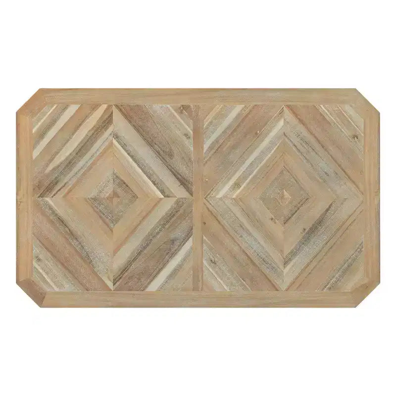 Dining Table Set for 6 with Wood Grain Pattern Tabletop, Kitchen Table Set with Chairs & Bench