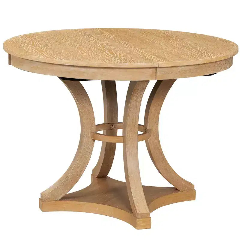 GDFStudio Jane 5 Piece Dining Set with Round Table and Armless Chairs
