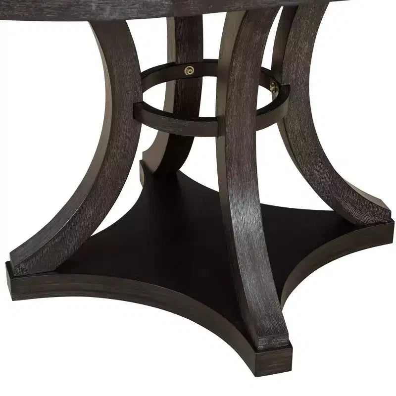 GDFStudio Jane 5 Piece Dining Set with Round Table and Armless Chairs