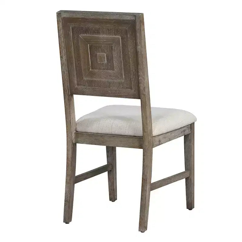GDFStudio Monica 6 Piece Dining Set with 60 Wood Table and Upholstered Chairs&Bench