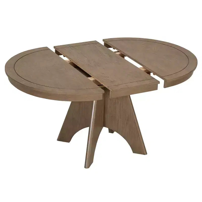 GDFStudio Oliver Vintage Extendable Dining Table Set for 4-6 with 42-58 Farmhouse Table and Upholstered Chairs