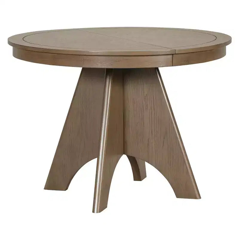 GDFStudio Oliver Vintage Extendable Dining Table Set for 4-6 with 42-58 Farmhouse Table and Upholstered Chairs