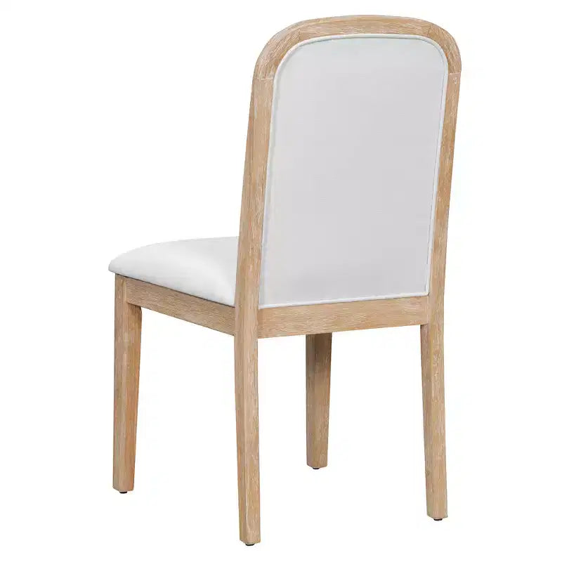 GDFStudio Oliver Vintage Extendable Dining Table Set for 4-6 with 42-58 Farmhouse Table and Upholstered Chairs