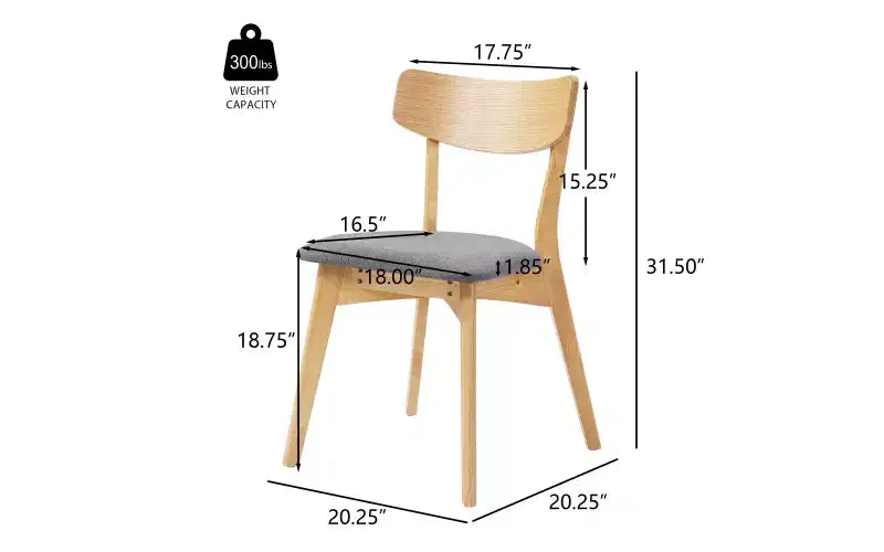 Christopher Knight Home Adrian Mid-Century Modern 5-Piece Wood Dining Table Set with Upholstered Dining Chairs