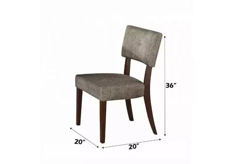GDFStudio Matt Modern 5-Pieces Wood Dining Table Set with 4 Upholstered Chairs