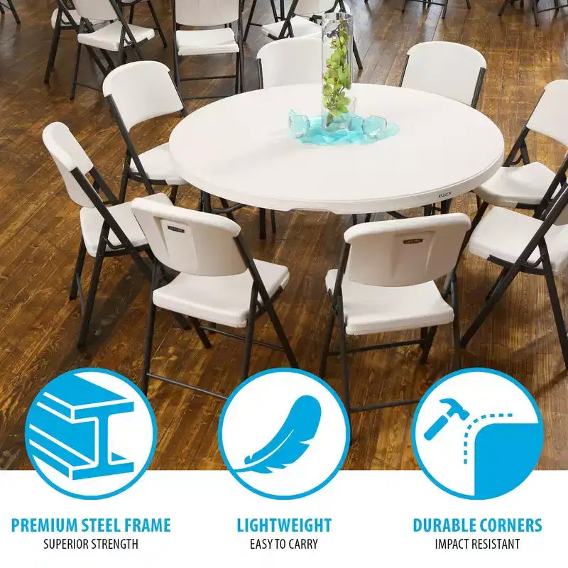 Lifetime 60-Inch Round Table and Chair Set