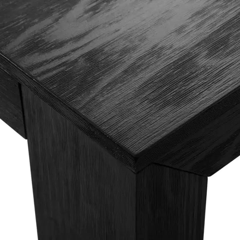 72 Modern Solid Wood Dining Table Set with Bench + 4 Chairs