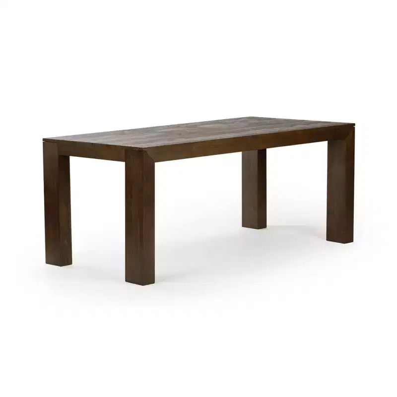 72 Modern Solid Wood Dining Table Set with Bench + 4 Chairs