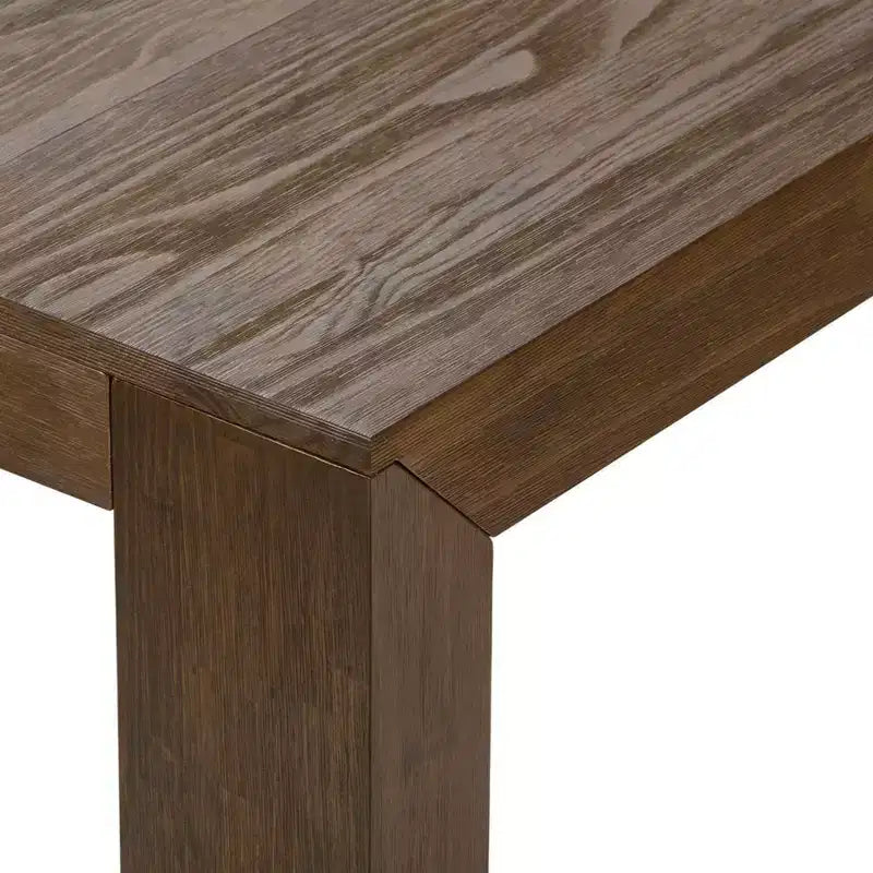 72 Modern Solid Wood Dining Table Set with Bench + 4 Chairs