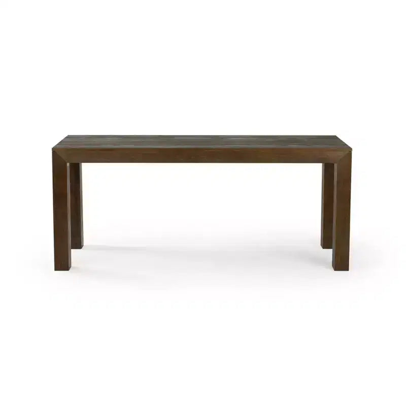 72 Modern Solid Wood Dining Table Set with Bench + 4 Chairs