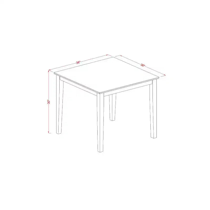 Dining Table Set - Kitchen Table with Chairs - Small Square Table & 2 Chairs - Home Dining Furniture