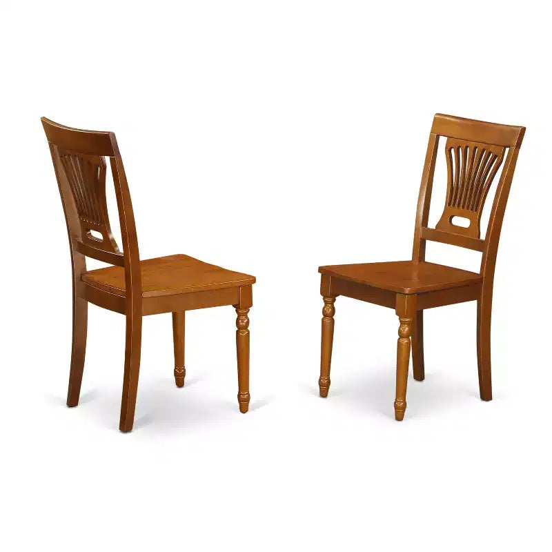 7 Piece Kitchen Dining Set - Rectangle Table with Butterfly Leaf & 6 Chairs - Solid Wood Construction