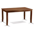 HomeStock 5-Piece Rectangle Mahogany Finish Solid Wood Top Dining table with 4-Chairs