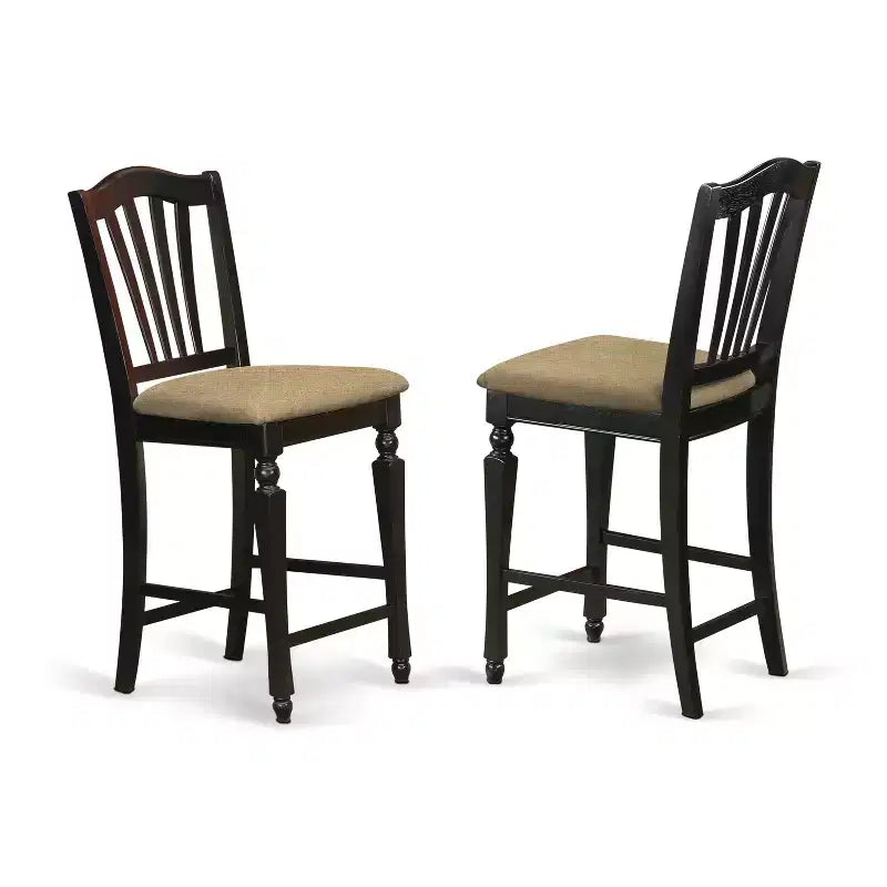Kitchen Dinette Set 3 Piece Table & Chair Set - Round Pedestal Table & 4 Chairs