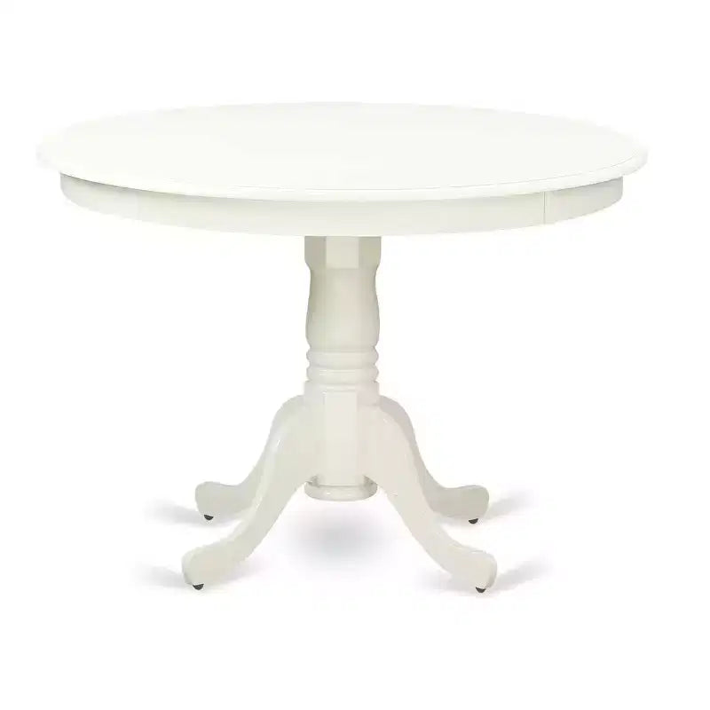 Dinette Set 5Pc Round Table & Chairs - 42 Inch Kitchen Table Set PU Leather Pond Finish