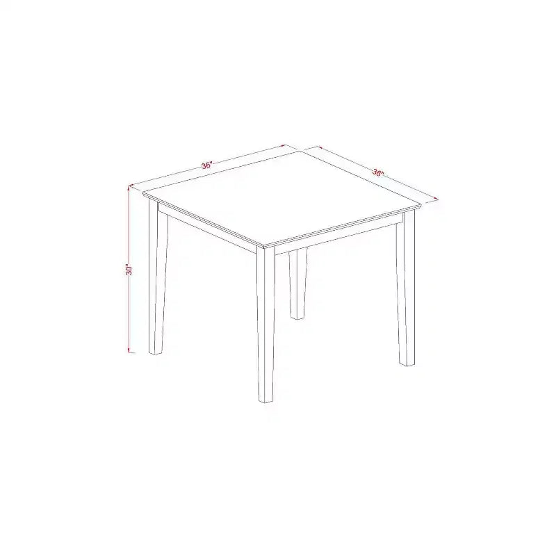 Square Table Set 3-Piece Dining Set - Modern Bistro Table & Chairs