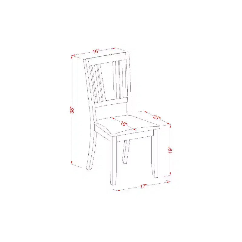 Small Dinette Set - Modern Kitchen Table with Chairs & Storage Leaf - Compact Dining Room Furniture