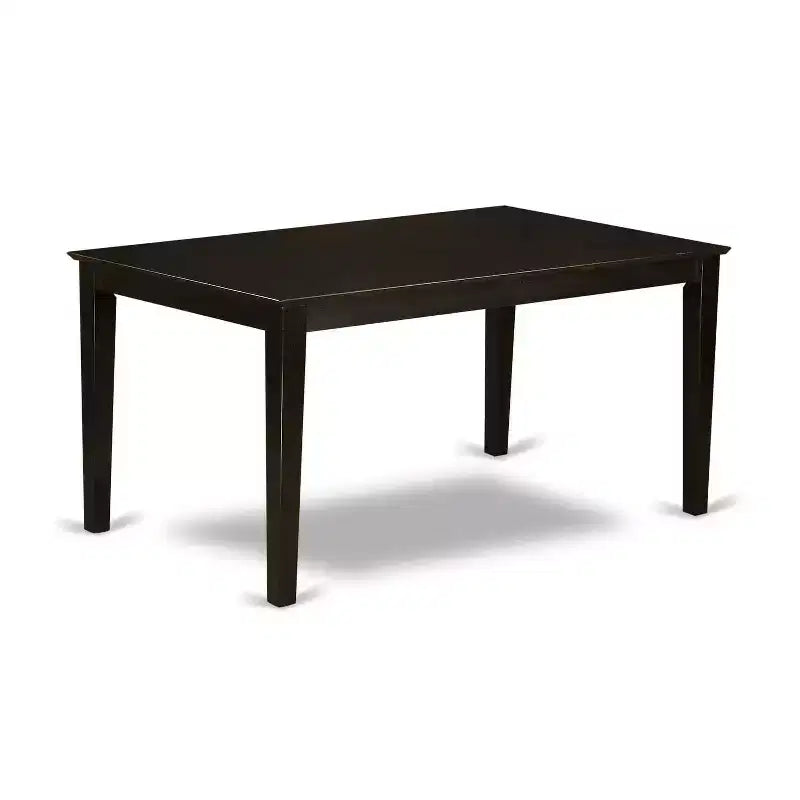 HomeStock 5-Piece Rectangle Cappuccino Finish Solid Wood Top Dining table with 4 Chairs