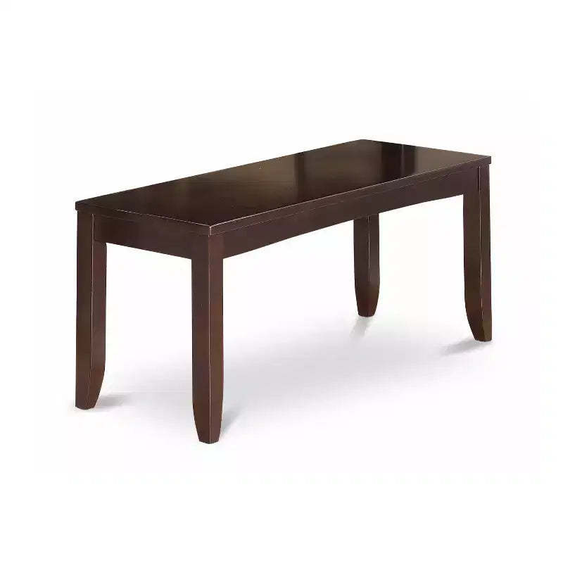 Dinette Set 6 Piece - Rectangular Table & 4 Chairs with Bench - Cappuccino Finish - 54/66 Table