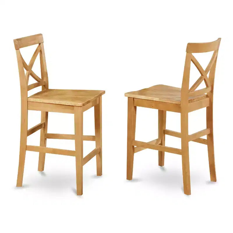 Counter Height Dining Table Set - 3 Piece Kitchen Table & Chairs - Modern Farmhouse Style