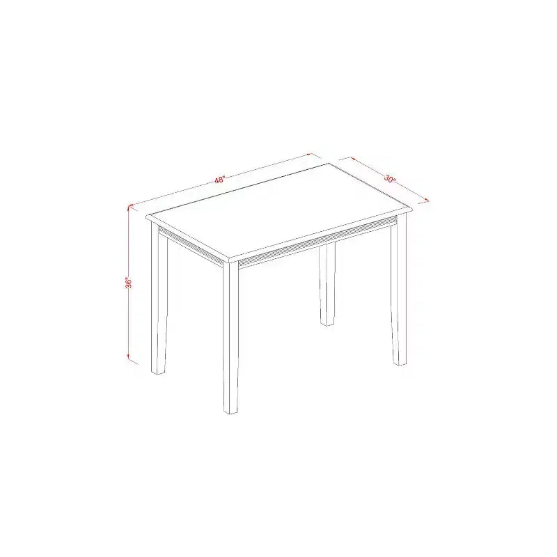 Counter Height Dining Table Set - 3 Piece Kitchen Table & Chairs - Modern Farmhouse Style
