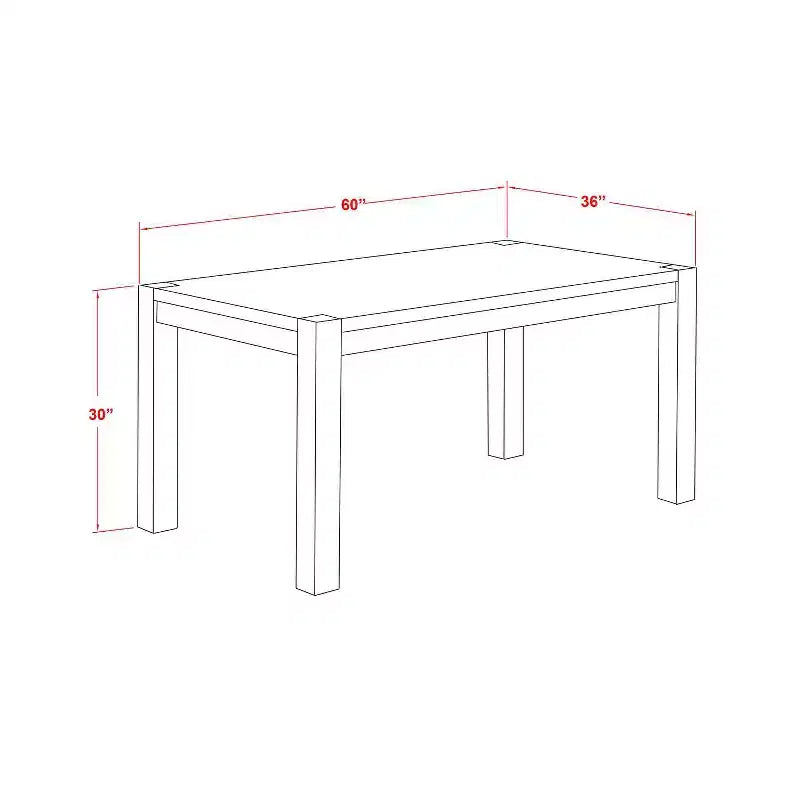 HomeStock 7-Piece Rectangle Distressed Jacobean Finish Solid Wood Top Dining Table with 6 Chairs