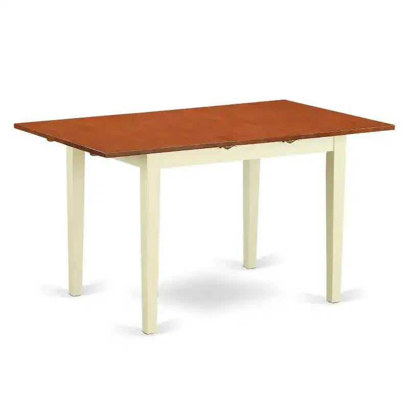 Modern 3-Piece Kitchen Table Set with 2 Chairs - Linen White Dinette Table & Chairs