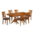 Rustic Kitchen Dining Set - 7 Piece Table & Chair Set - 40x78 Inch Rectangle Table